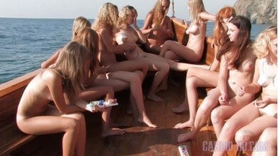 Candid HD: Nudist Boat Cruise Full HD video - People in a State of Complete Nudity