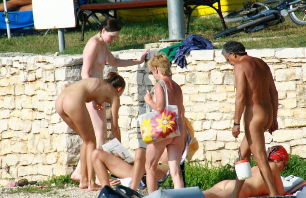 Nude Duet Girls Rail Climb Photo Set - Nudity is a part of life without shame