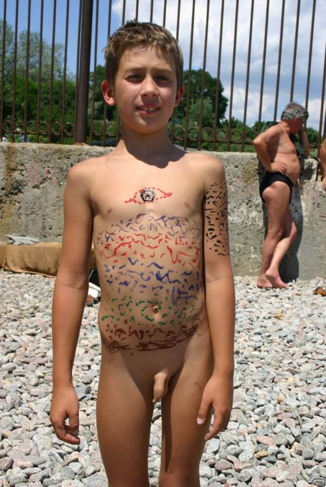 Father and Daughter Painted pics - Getting rid of swimsuits