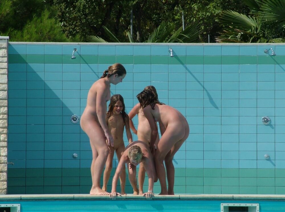 FKK Outdoor Children Pool pics - Nature and nudism are the best home for a person