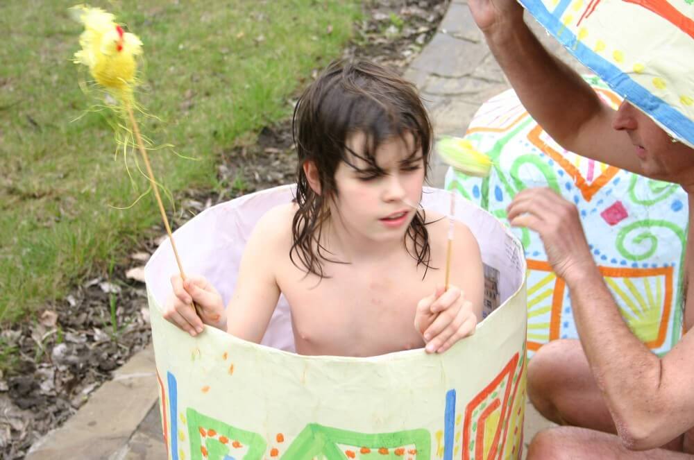 Easter 2X Eggs Outdoors photos - Nudism brings joy to life