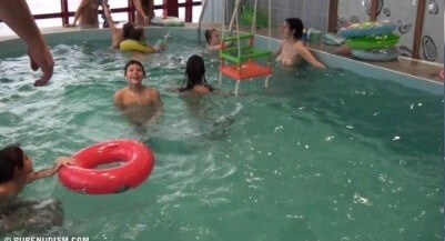 Indoor Swim Exercise 2 Full HD video - Naturism teaches respect and love for the natural world