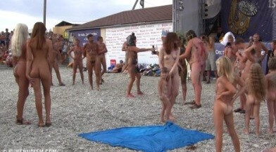 Cool Day At The Beach Full HD video - Nature is the best home for a naturist