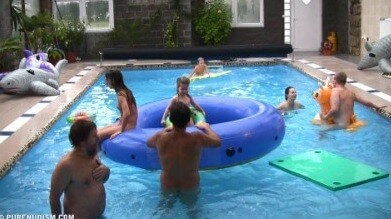Piano pool and tennis Full HD - Naturism teaches us to accept ourselves and others without judgment