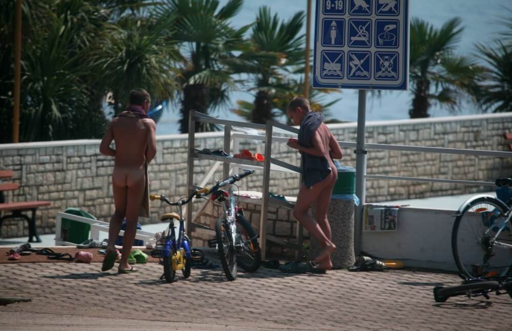Nudism in a German water park photo - Nudism promotes happiness and well-being